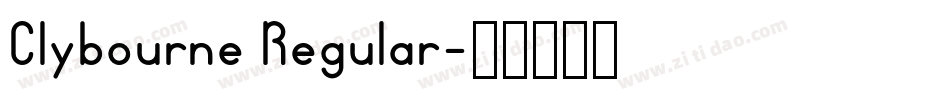 Clybourne Regular字体转换